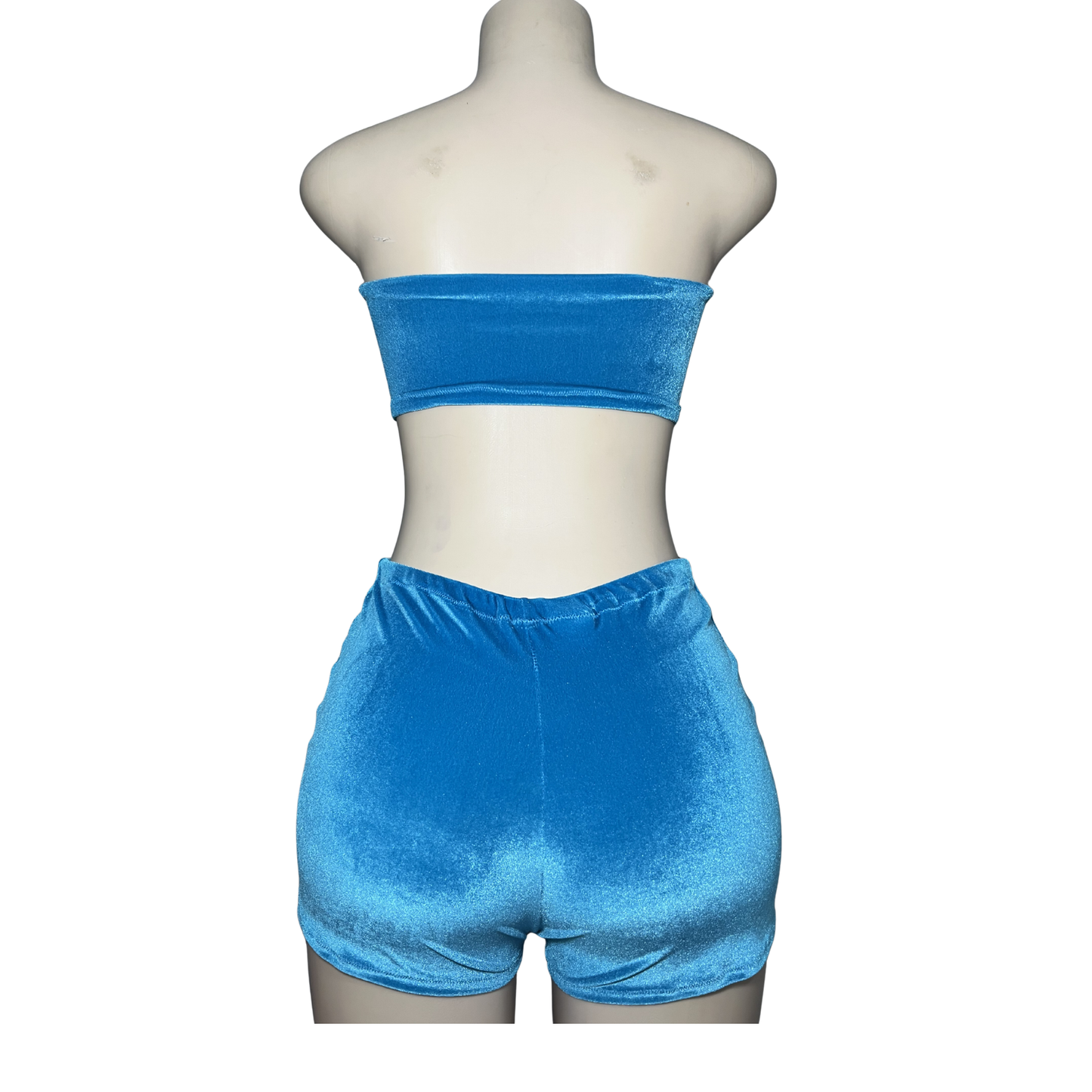Sorbet Velvor 2 Piece Short Set- Blue Raspberry