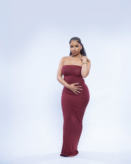ROSA - Tube Body-con Maxi Dress