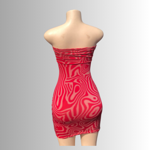 ISIS Tubbed Abstract Mini Dress