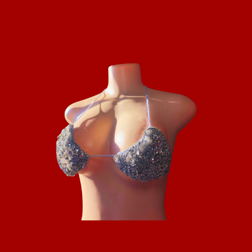 REGINA Chrome Rhinestone Micro Kini